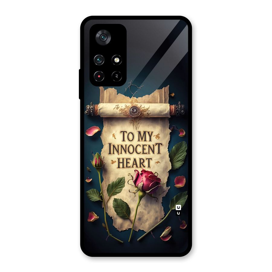 Innocence Of Heart Glass Back Case for Poco M4 Pro 5G