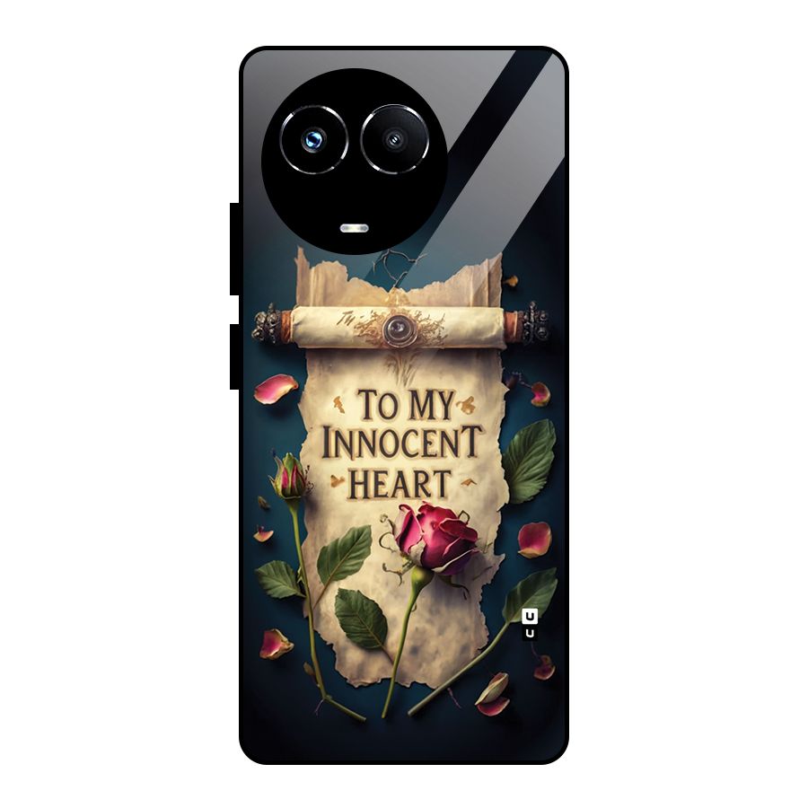 Innocence Of Heart Glass Back Case for Realme 11X