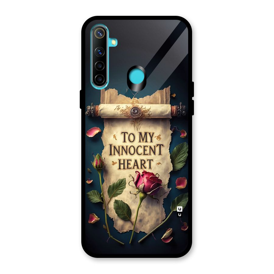 Innocence Of Heart Glass Back Case for Realme 5i