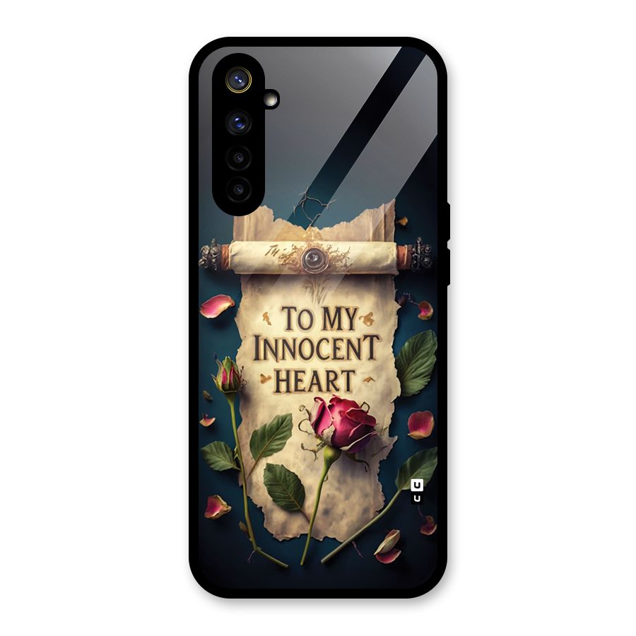 Innocence Of Heart Glass Back Case for Realme 6