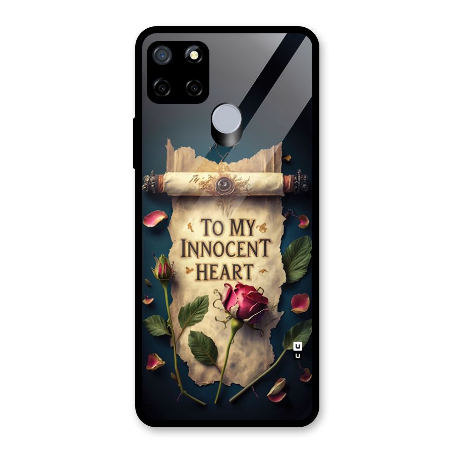 Innocence Of Heart Glass Back Case for Realme C12