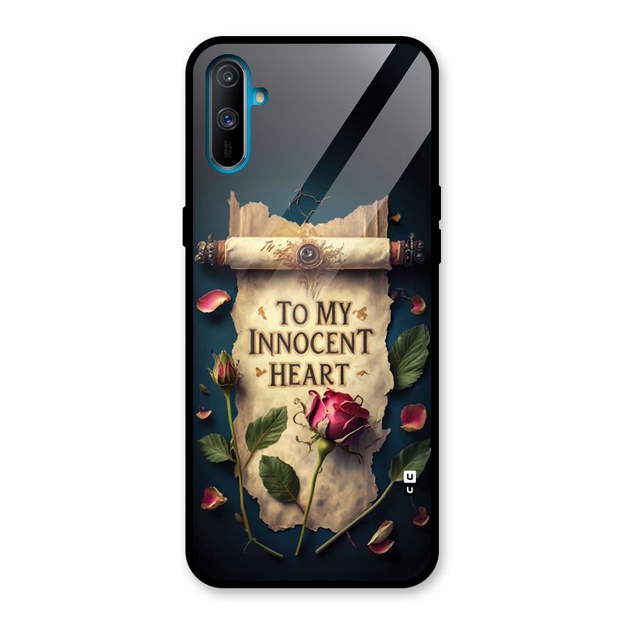 Innocence Of Heart Glass Back Case for Realme C3