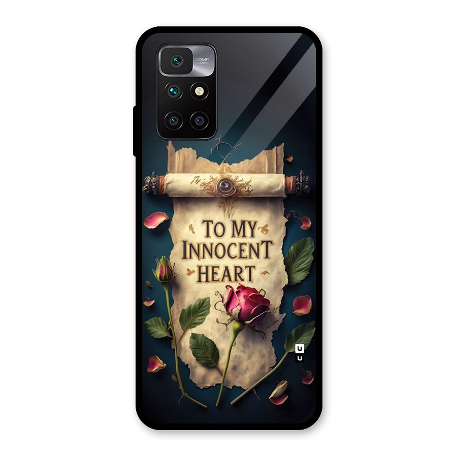 Innocence Of Heart Glass Back Case for Redmi 10 Prime