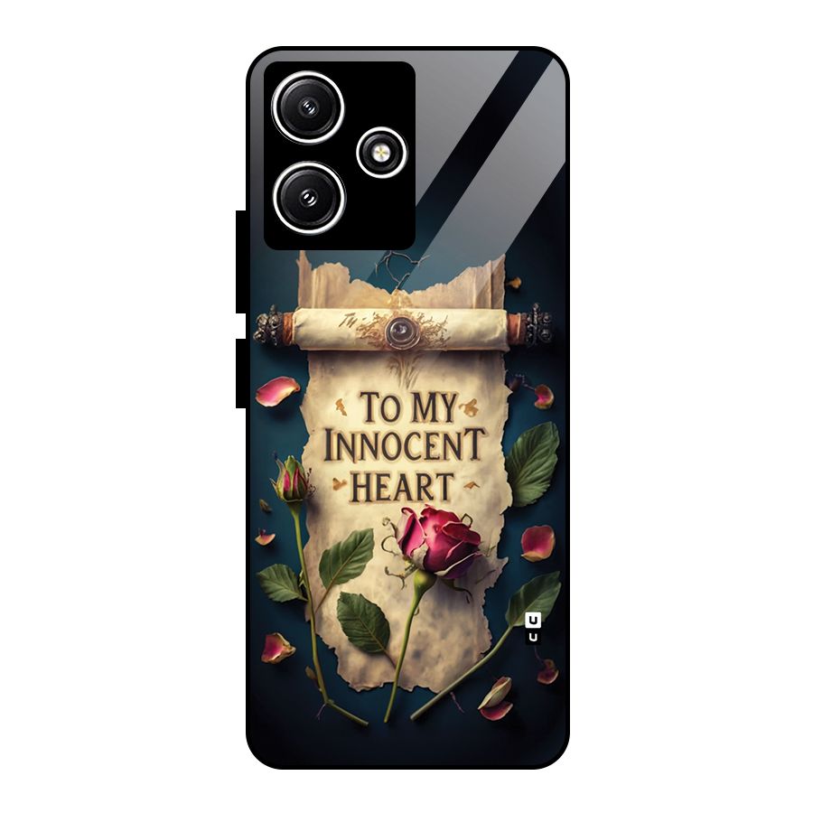 Innocence Of Heart Glass Back Case for Redmi 12 5G