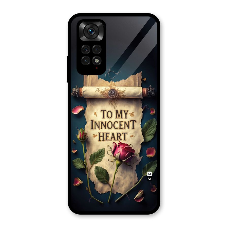 Innocence Of Heart Glass Back Case for Redmi Note 11S