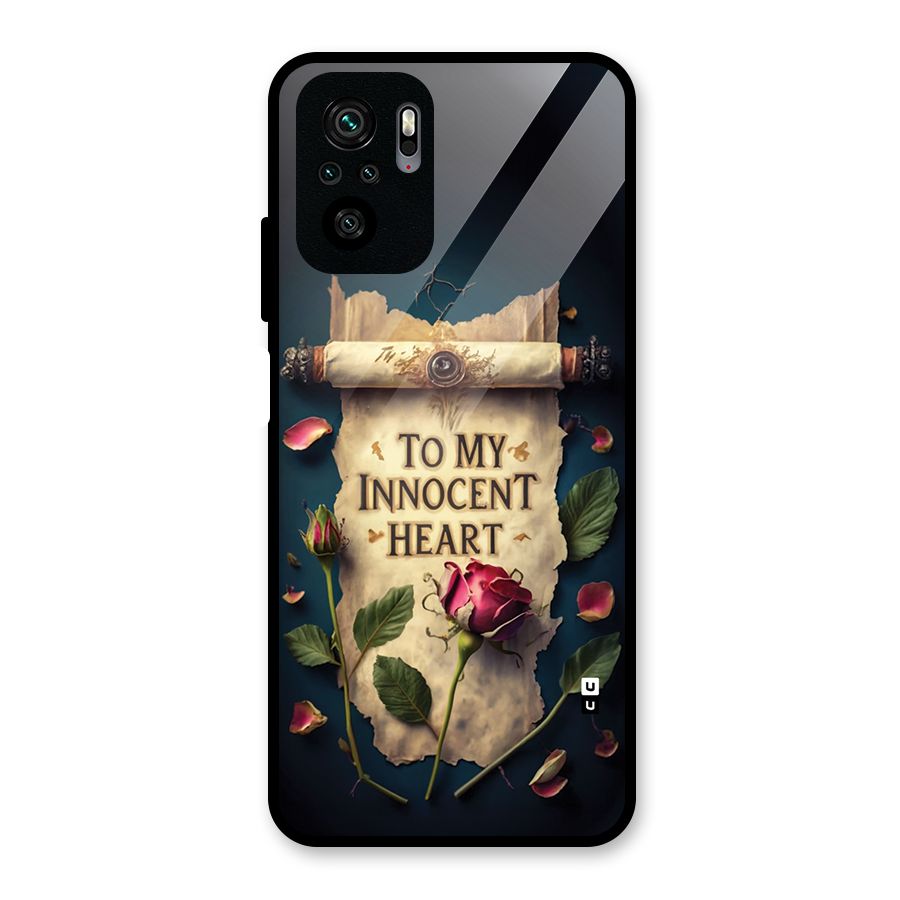 Innocence Of Heart Glass Back Case for Redmi Note 11 SE