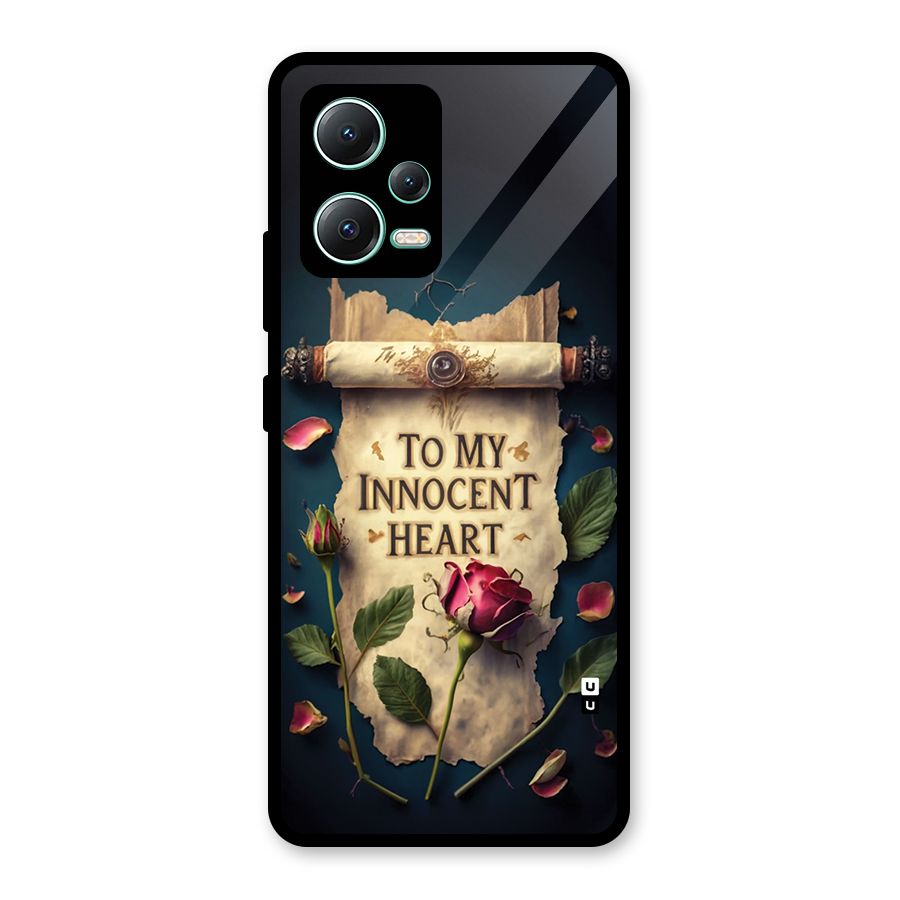 Innocence Of Heart Glass Back Case for Redmi Note 12 5G