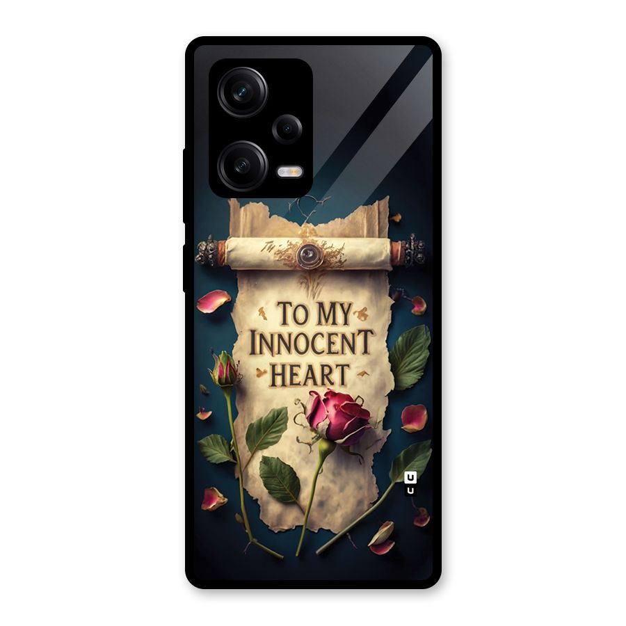 Innocence Of Heart Glass Back Case for Redmi Note 12 Pro
