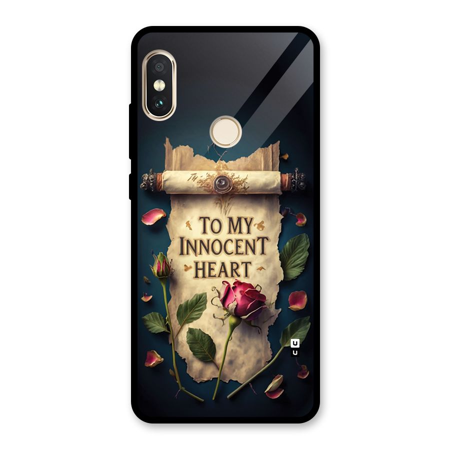 Innocence Of Heart Glass Back Case for Redmi Note 5 Pro