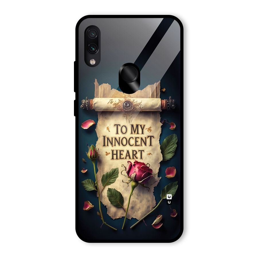 Innocence Of Heart Glass Back Case for Redmi Note 7 Pro