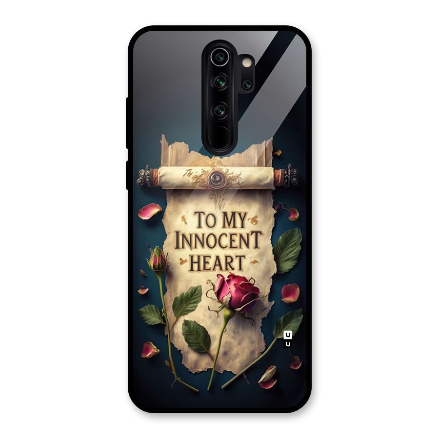 Innocence Of Heart Glass Back Case for Redmi Note 8 Pro