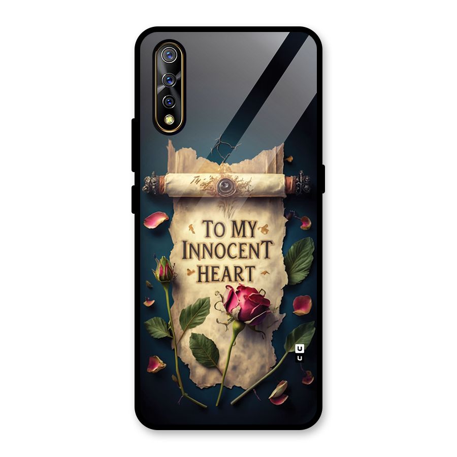 Innocence Of Heart Glass Back Case for Vivo S1
