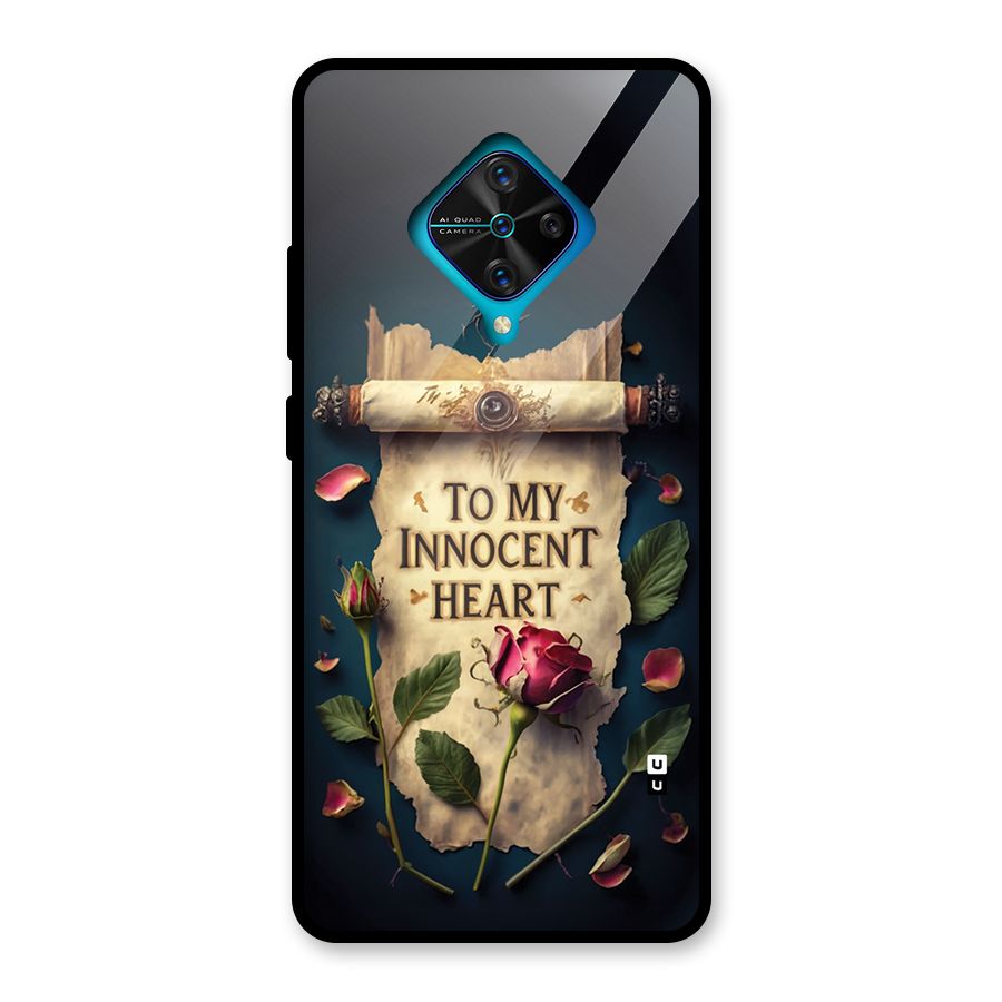 Innocence Of Heart Glass Back Case for Vivo S1 Pro