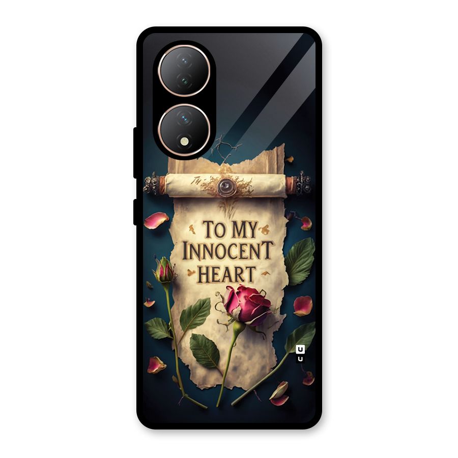 Innocence Of Heart Glass Back Case for Vivo T2