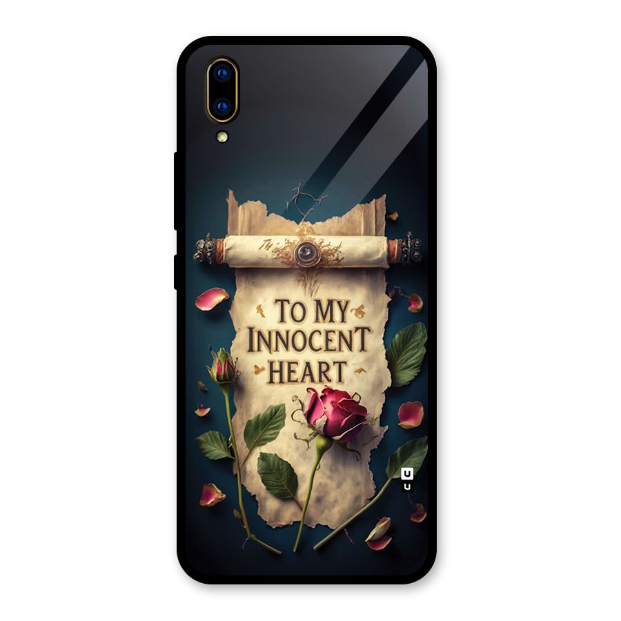 Innocence Of Heart Glass Back Case for Vivo V11 Pro