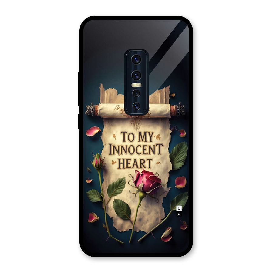 Innocence Of Heart Glass Back Case for Vivo V17 Pro