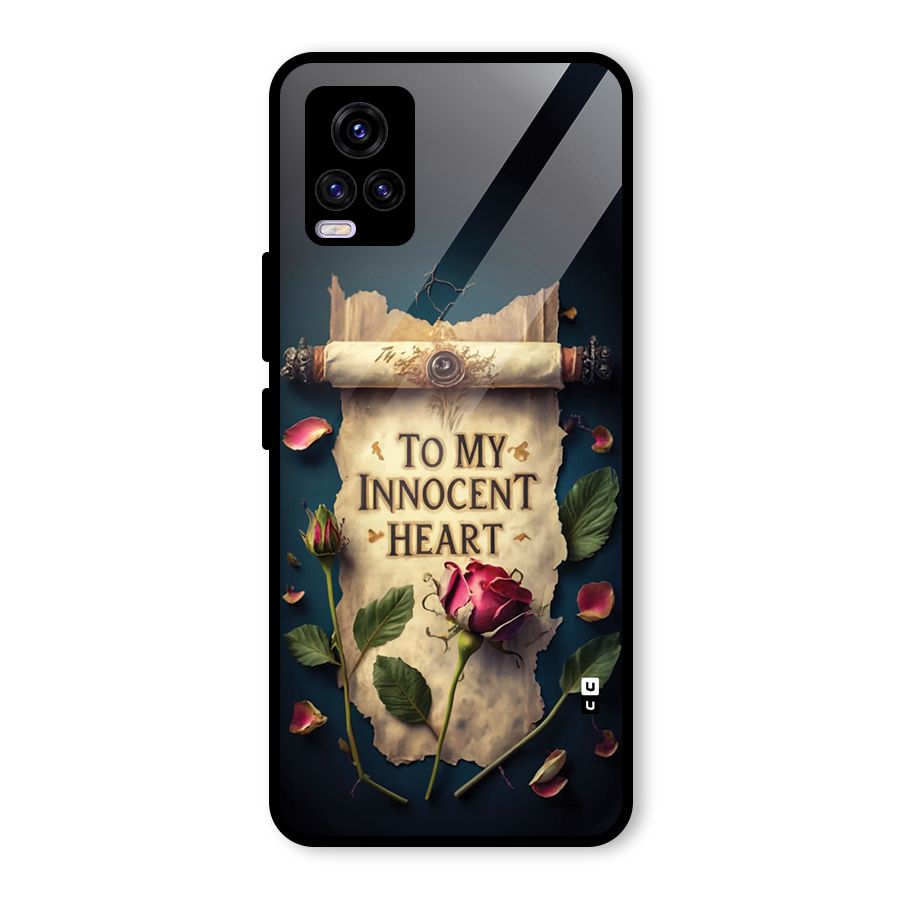 Innocence Of Heart Glass Back Case for Vivo V20