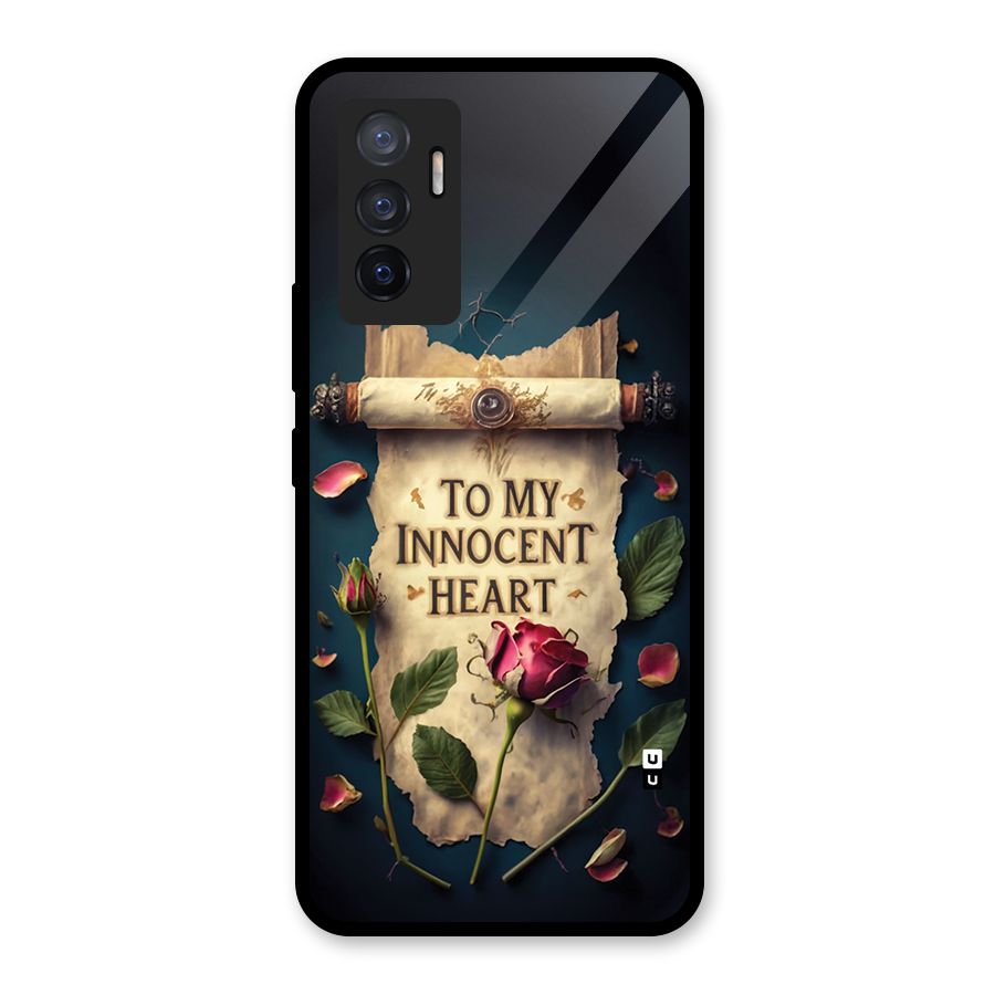 Innocence Of Heart Glass Back Case for Vivo V23e