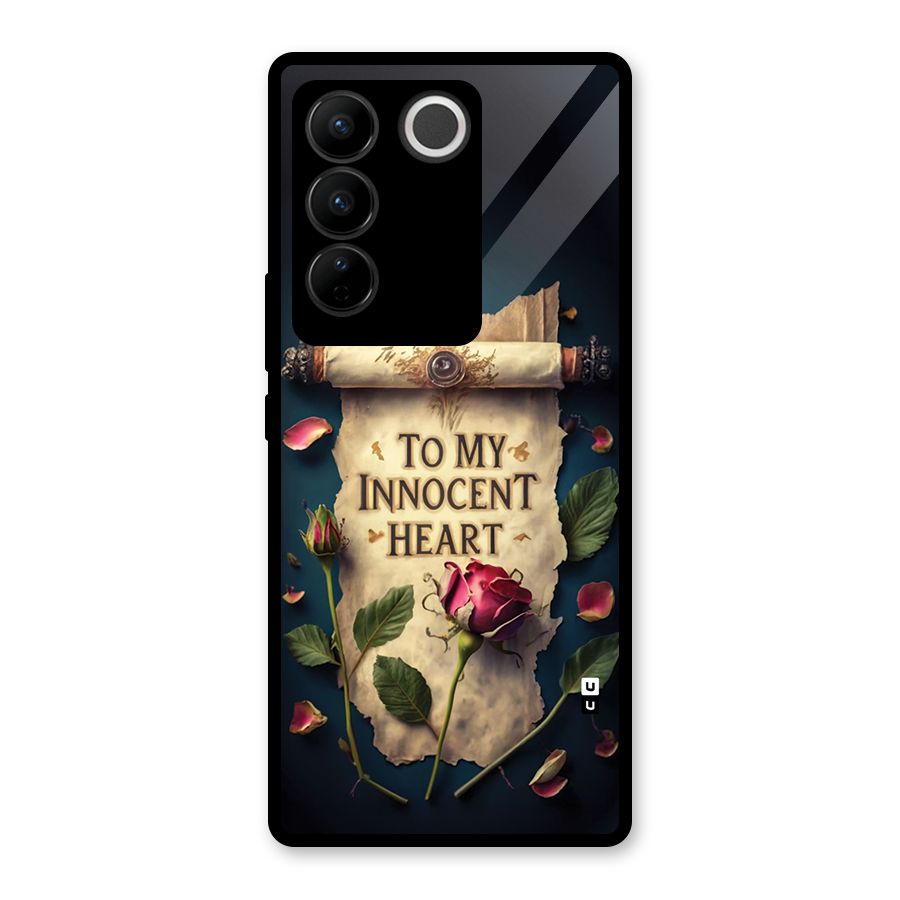 Innocence Of Heart Glass Back Case for Vivo V27