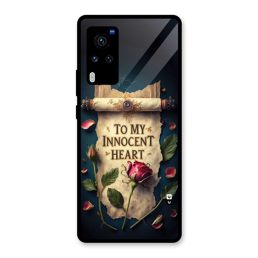 Innocence Of Heart Glass Back Case for Vivo X60 Pro