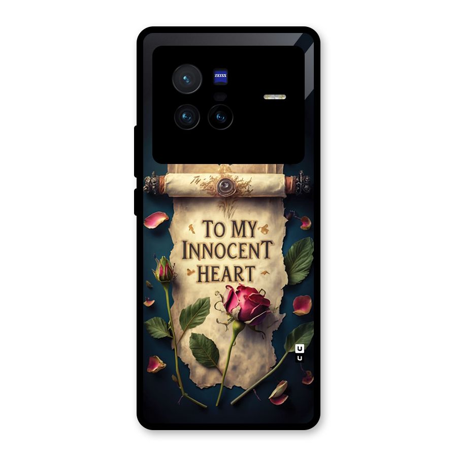 Innocence Of Heart Glass Back Case for Vivo X80