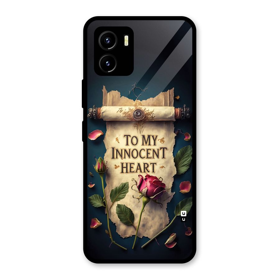 Innocence Of Heart Glass Back Case for Vivo Y15s