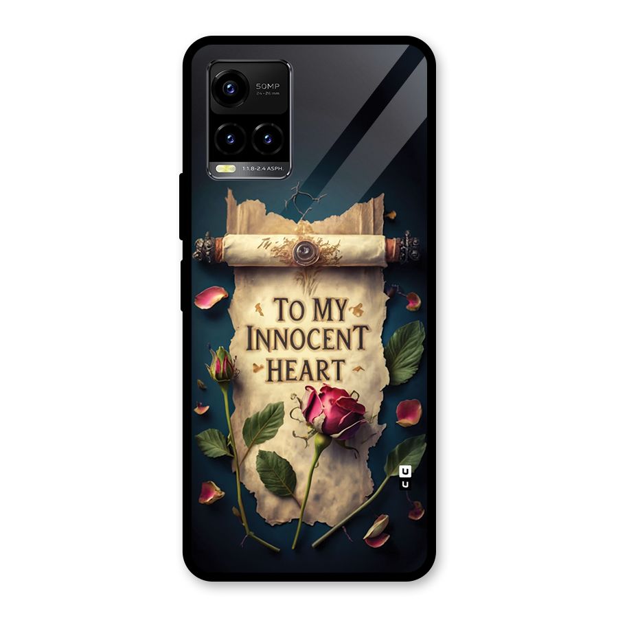 Innocence Of Heart Glass Back Case for Vivo Y21T