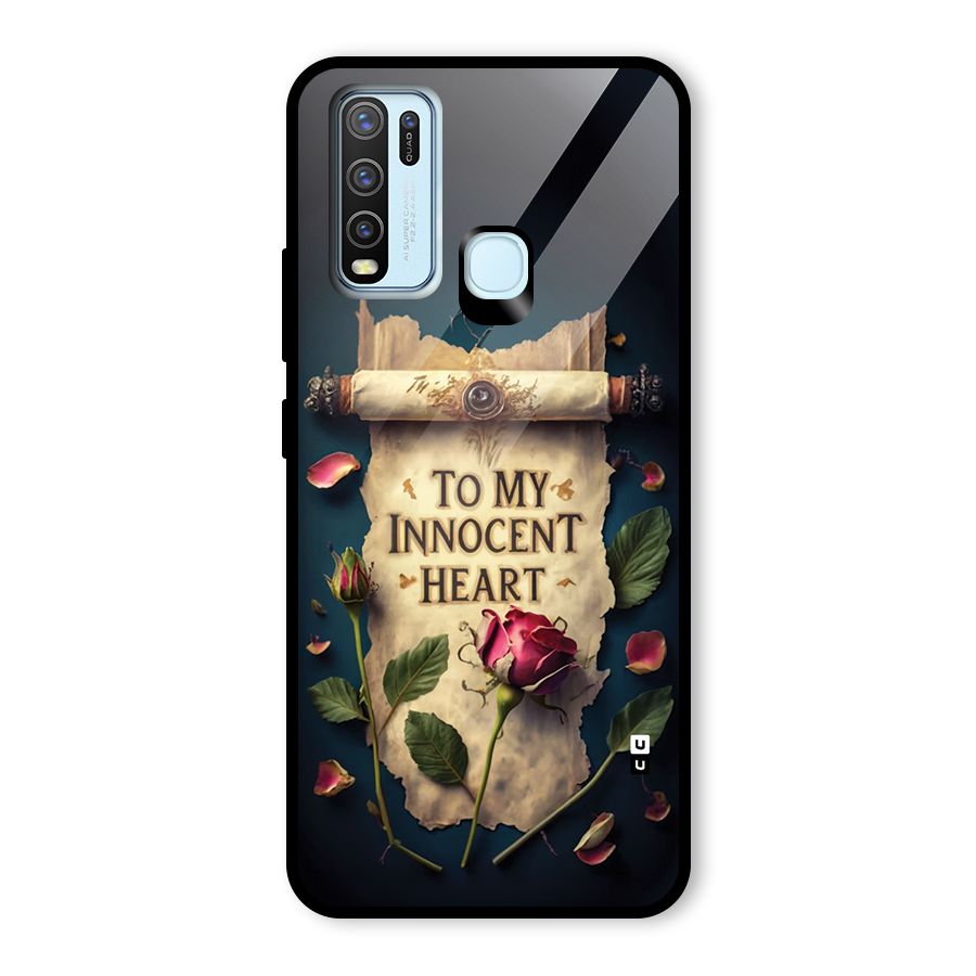 Innocence Of Heart Glass Back Case for Vivo Y30