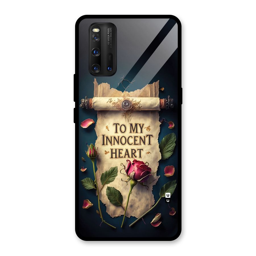 Innocence Of Heart Glass Back Case for Vivo iQOO 3