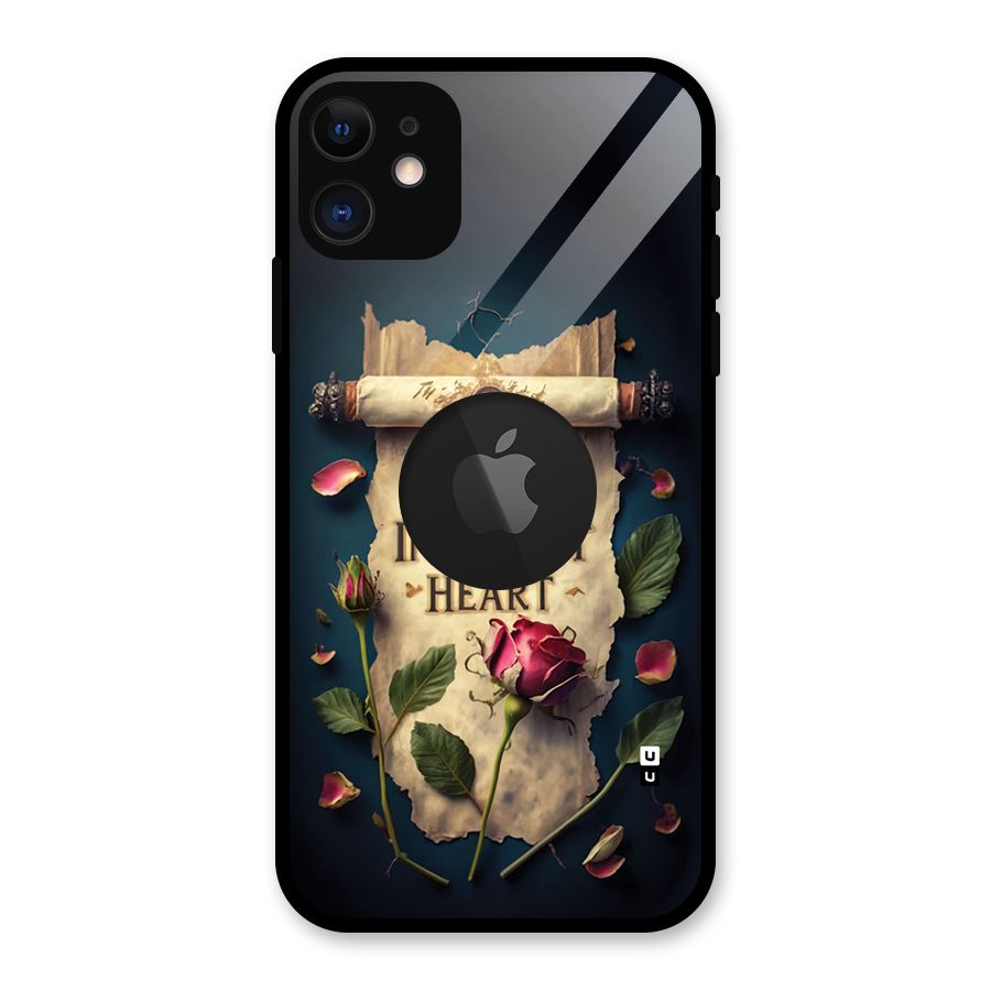 Innocence Of Heart Glass Back Case for iPhone 11 Logo Cut