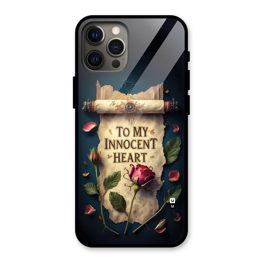 Innocence Of Heart Glass Back Case for iPhone 12 Pro Max