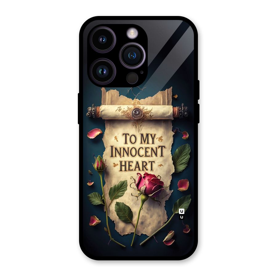 Innocence Of Heart Glass Back Case for iPhone 14 Pro