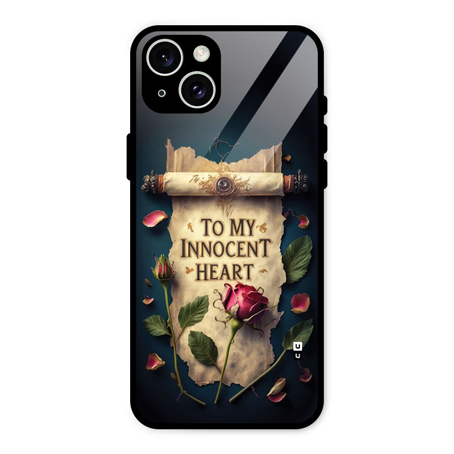 Innocence Of Heart Glass Back Case for iPhone 15 Plus