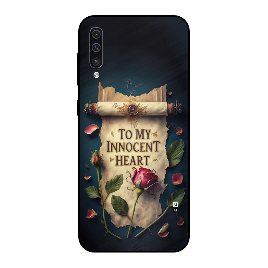 Innocence Of Heart Metal Back Case for Galaxy A50