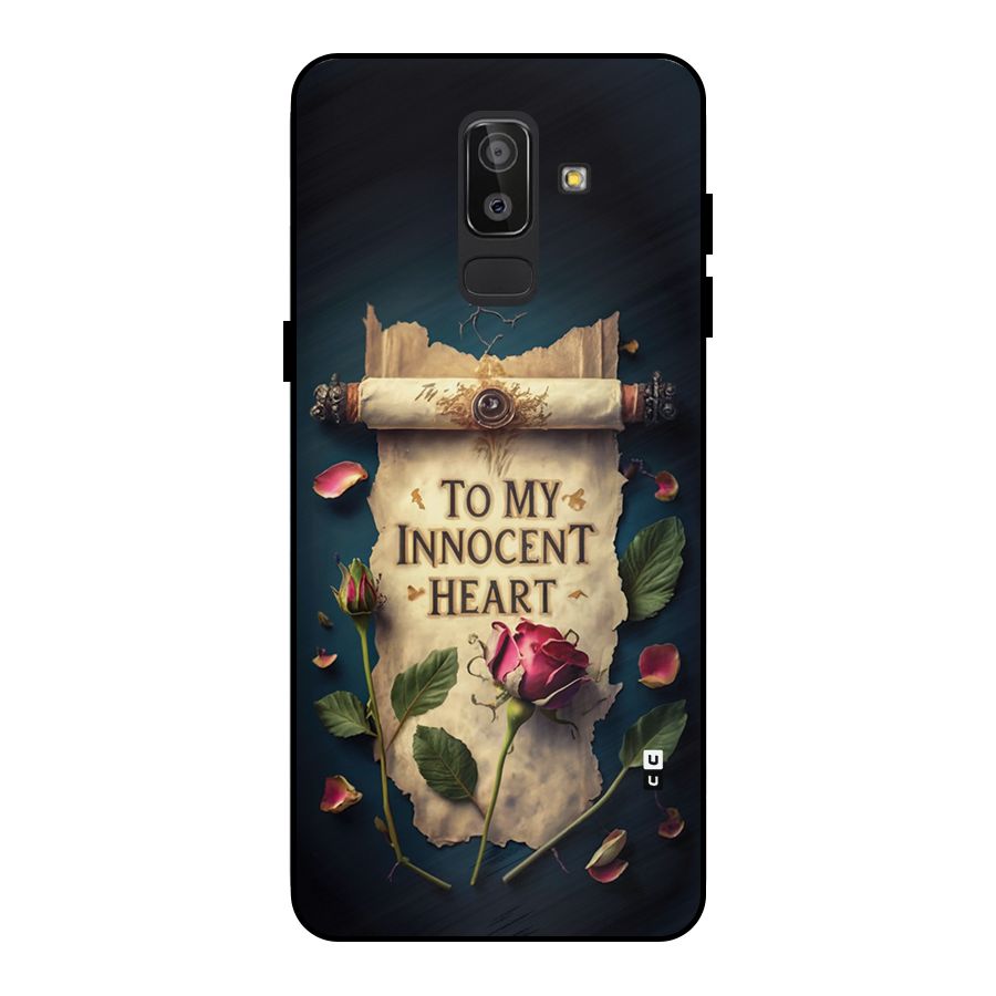Innocence Of Heart Metal Back Case for Galaxy J8