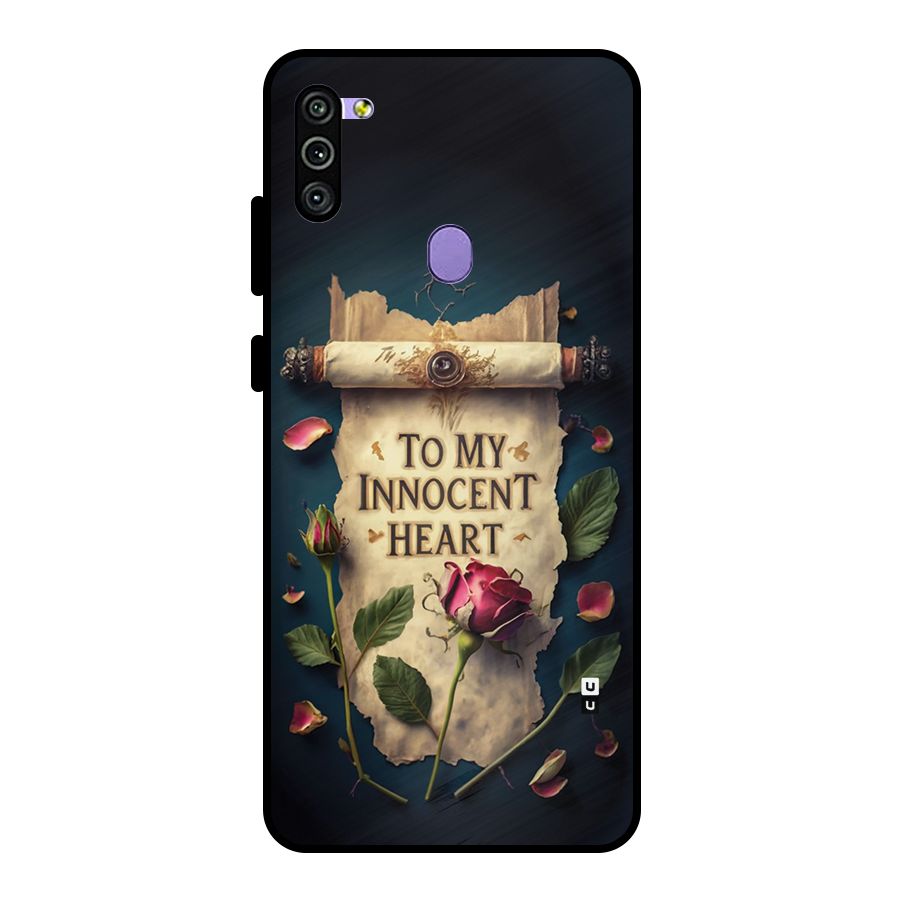 Innocence Of Heart Metal Back Case for Galaxy M11