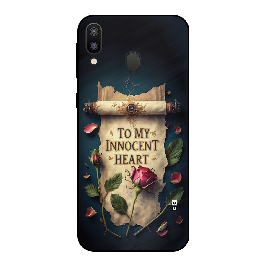 Innocence Of Heart Metal Back Case for Galaxy M20