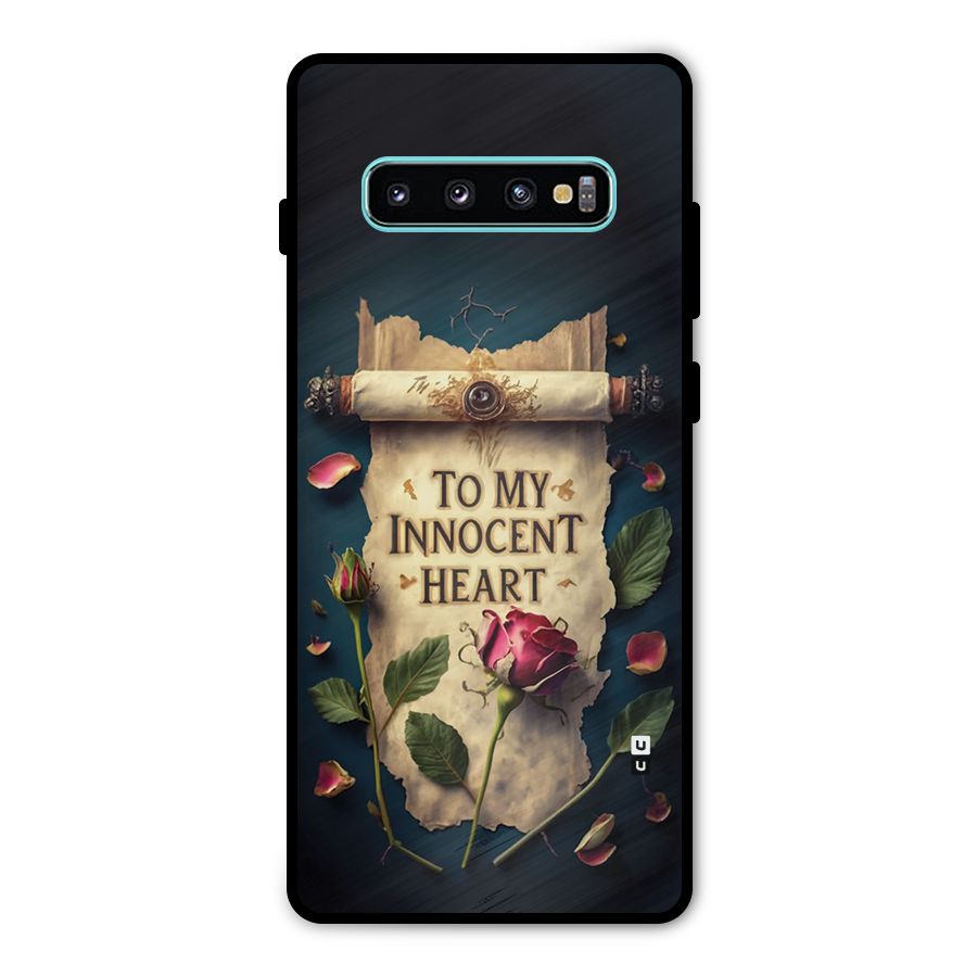 Innocence Of Heart Metal Back Case for Galaxy S10 Plus