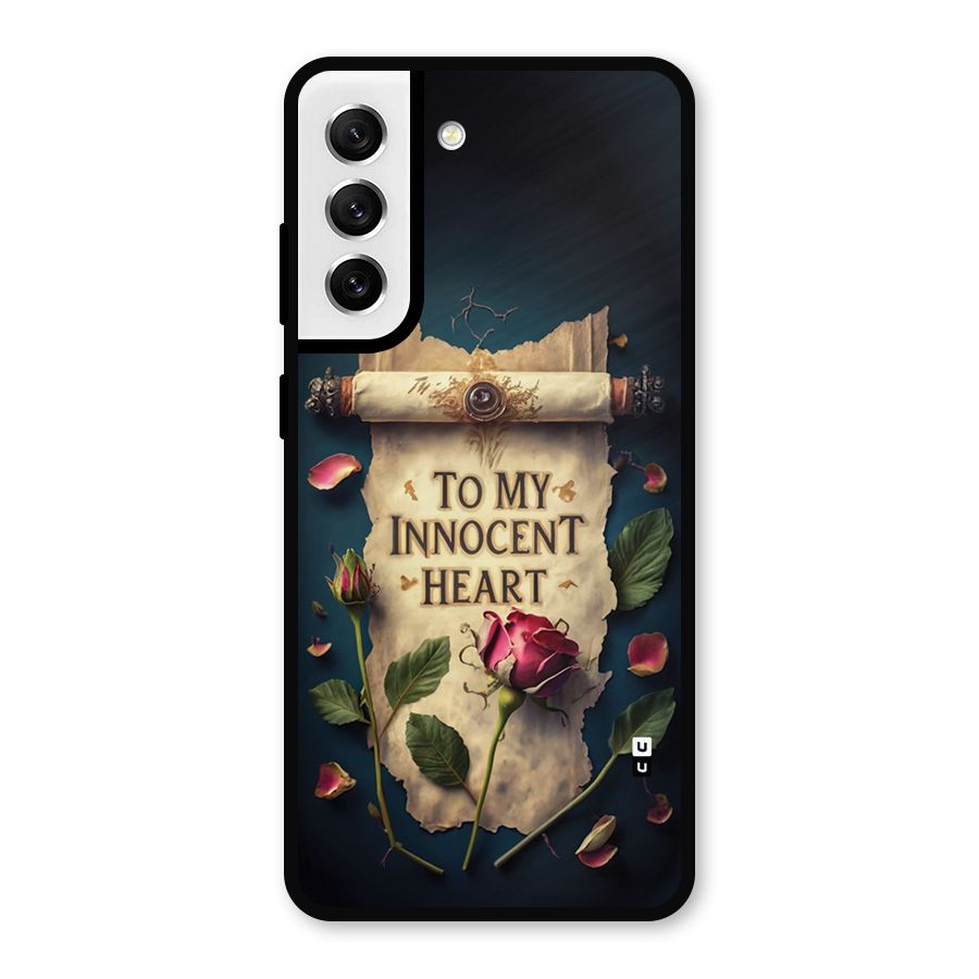 Innocence Of Heart Metal Back Case for Galaxy S21 FE 5G