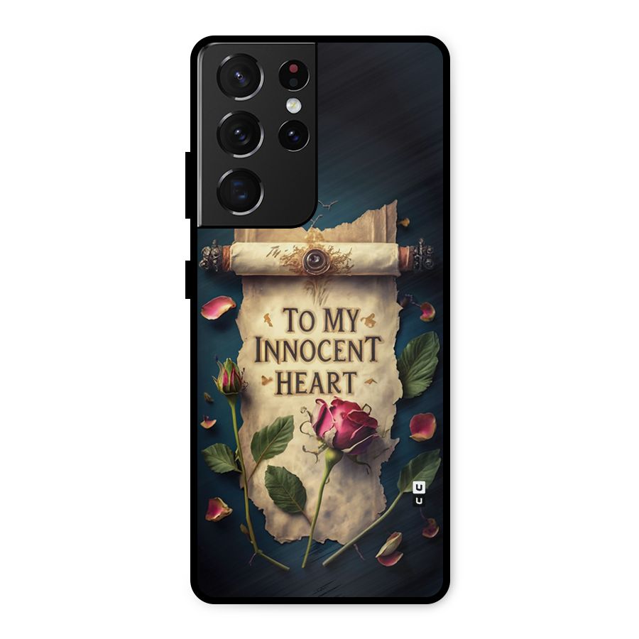 Innocence Of Heart Metal Back Case for Galaxy S21 Ultra 5G