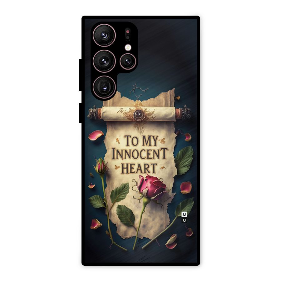 Innocence Of Heart Metal Back Case for Galaxy S22 Ultra 5G