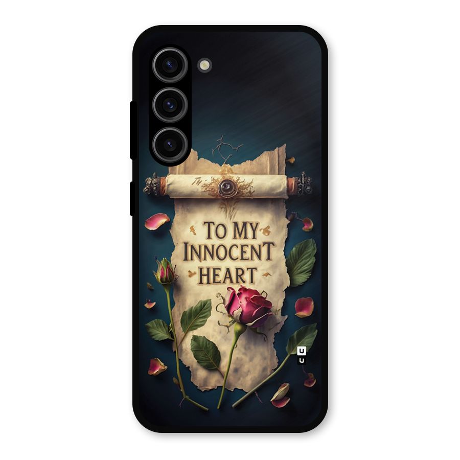 Innocence Of Heart Metal Back Case for Galaxy S23