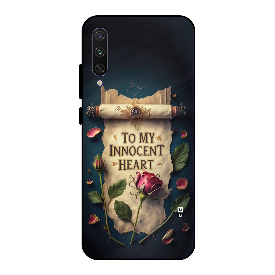 Innocence Of Heart Metal Back Case for Mi A3