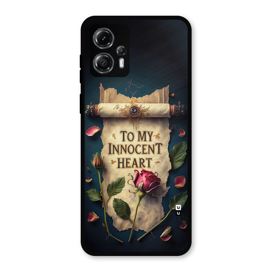 Innocence Of Heart Metal Back Case for Moto G13