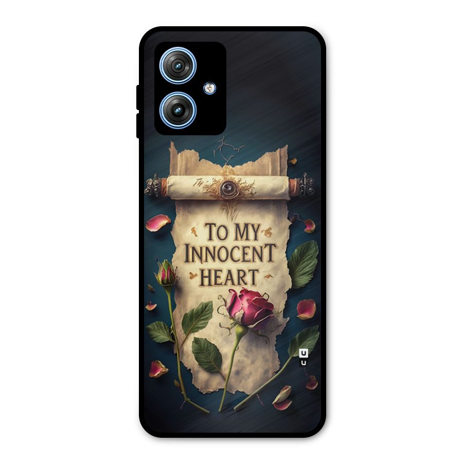 Innocence Of Heart Metal Back Case for Moto G54