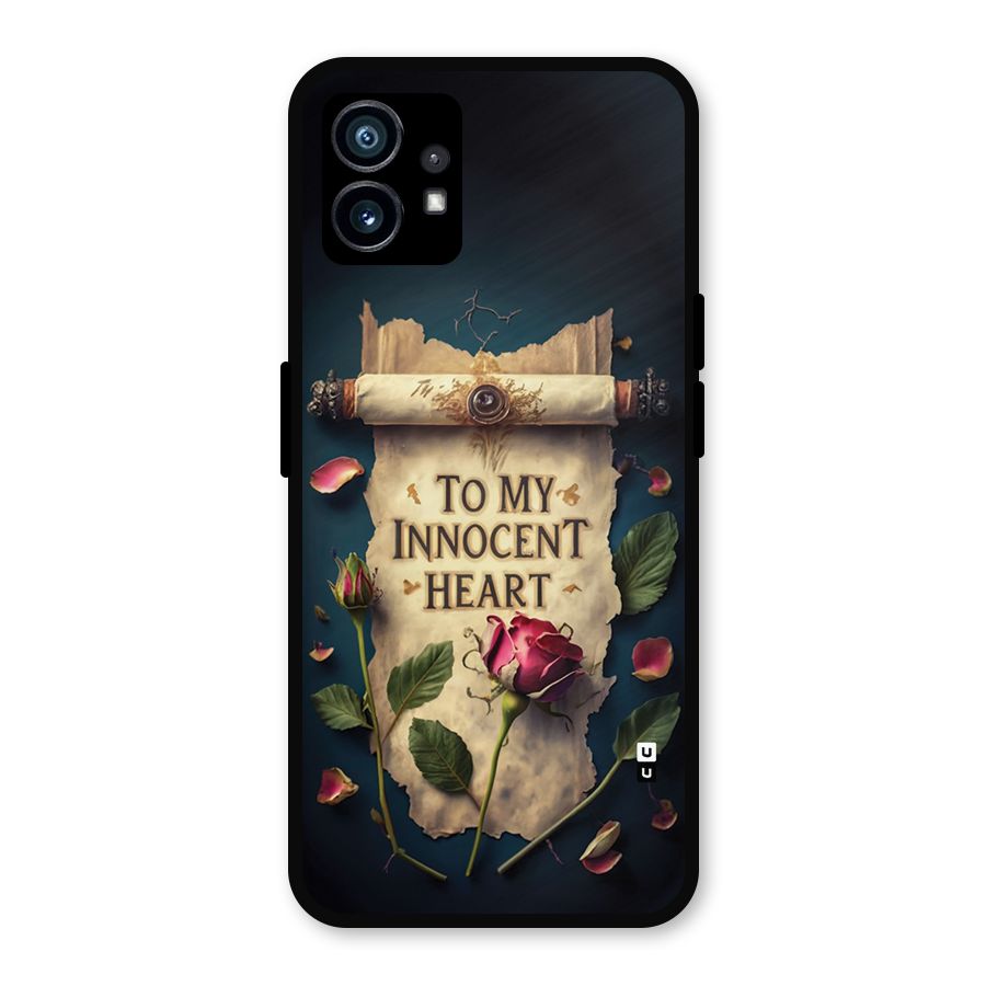 Innocence Of Heart Metal Back Case for Nothing Phone 1