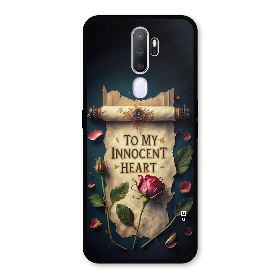 Innocence Of Heart Metal Back Case for Oppo A5 (2020)