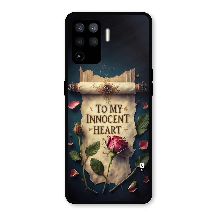 Innocence Of Heart Metal Back Case for Oppo F19 Pro