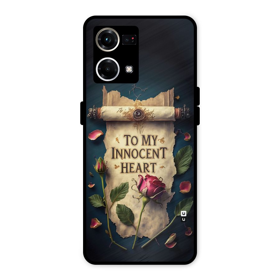 Innocence Of Heart Metal Back Case for Oppo F21s Pro 4G