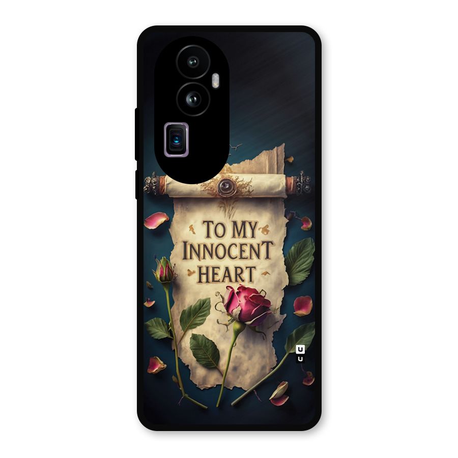 Innocence Of Heart Metal Back Case for Oppo Reno10 Pro Plus